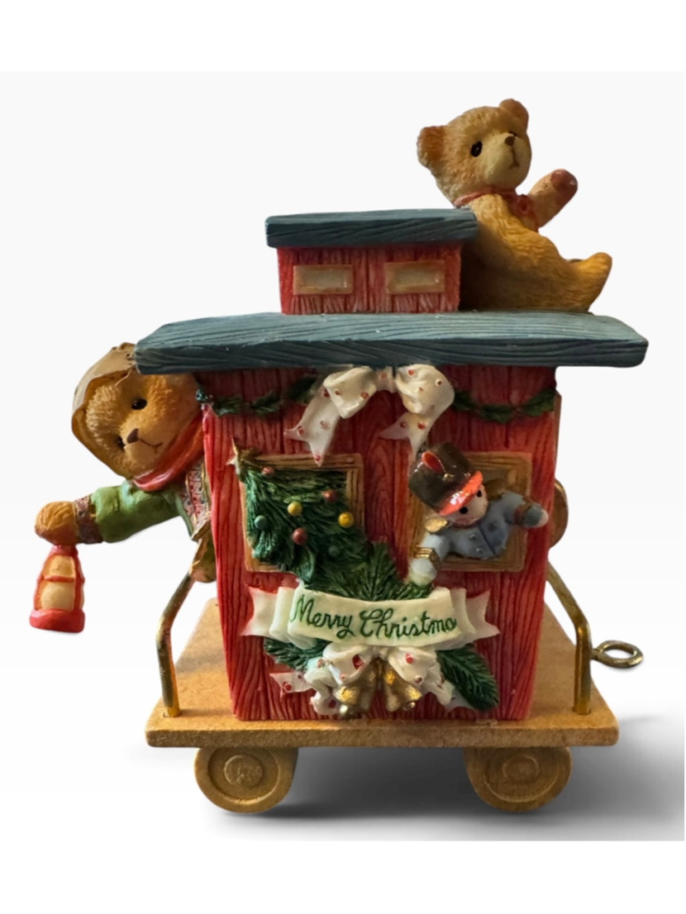 Cherished Teddies Casey Christmas Caboose Figurine #219525. - Picture 2 of 5